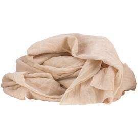 100%Mosel Muslin Decorative Fabric, 48 cm x 5 m, 66 g/m², Very Thin Table Runner, Soft, Colourful Table Decoration for Birthdays, Weddings, Special Occasions, in Natural Beige