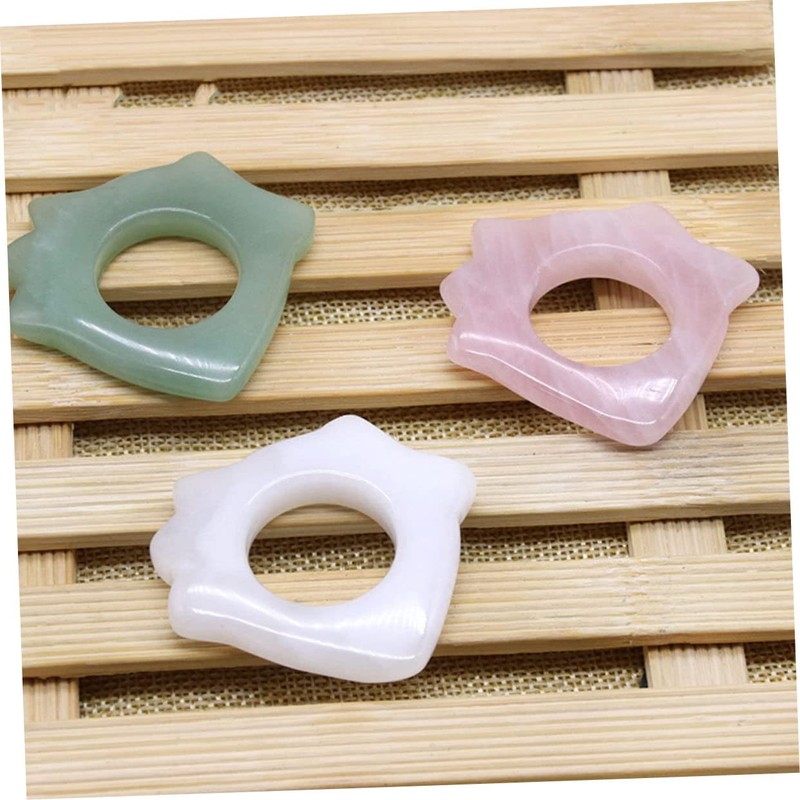 KOMBIUDA 2 Pcs Massage Tools Jade Scraper Set for Deep