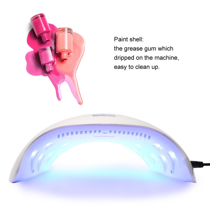 48W Intelligent Nail Lamp for Drying Nail Gels Time Setting