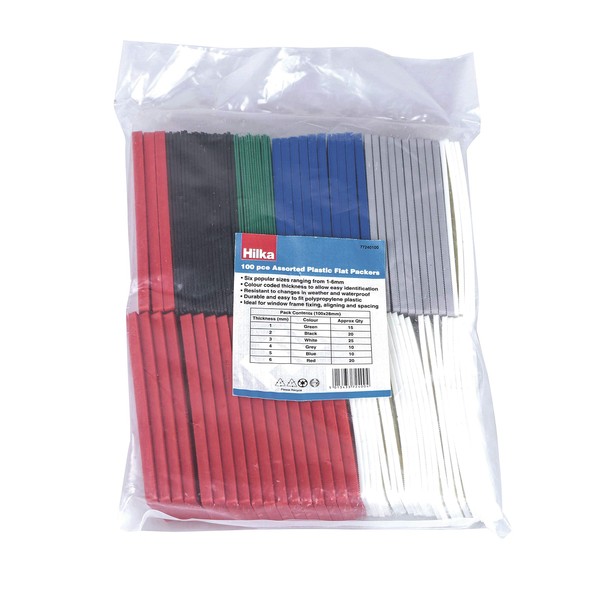 100 PCE Assorted Plastic Flat Packers