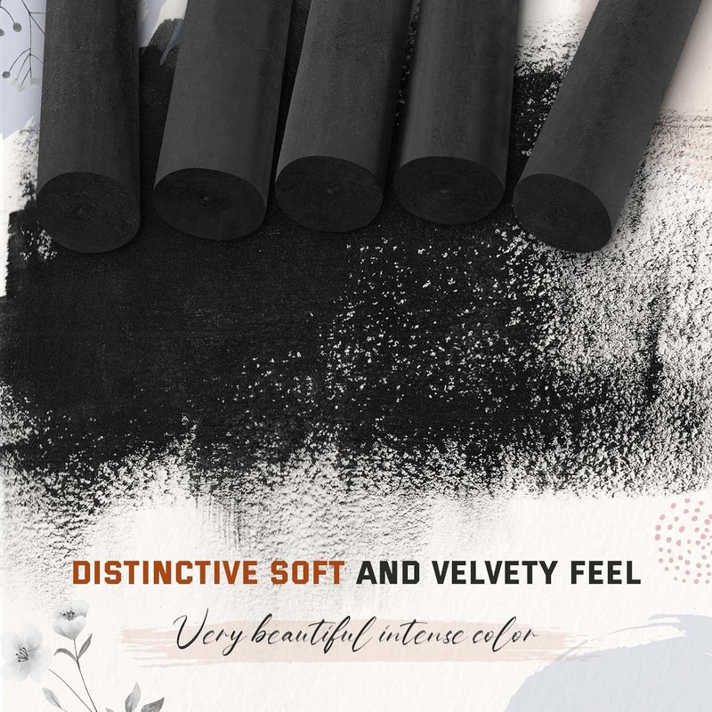 Gueevin 10 Pcs Jumbo Willow Charcoal Sticks 0.79-0.94 Inch Large