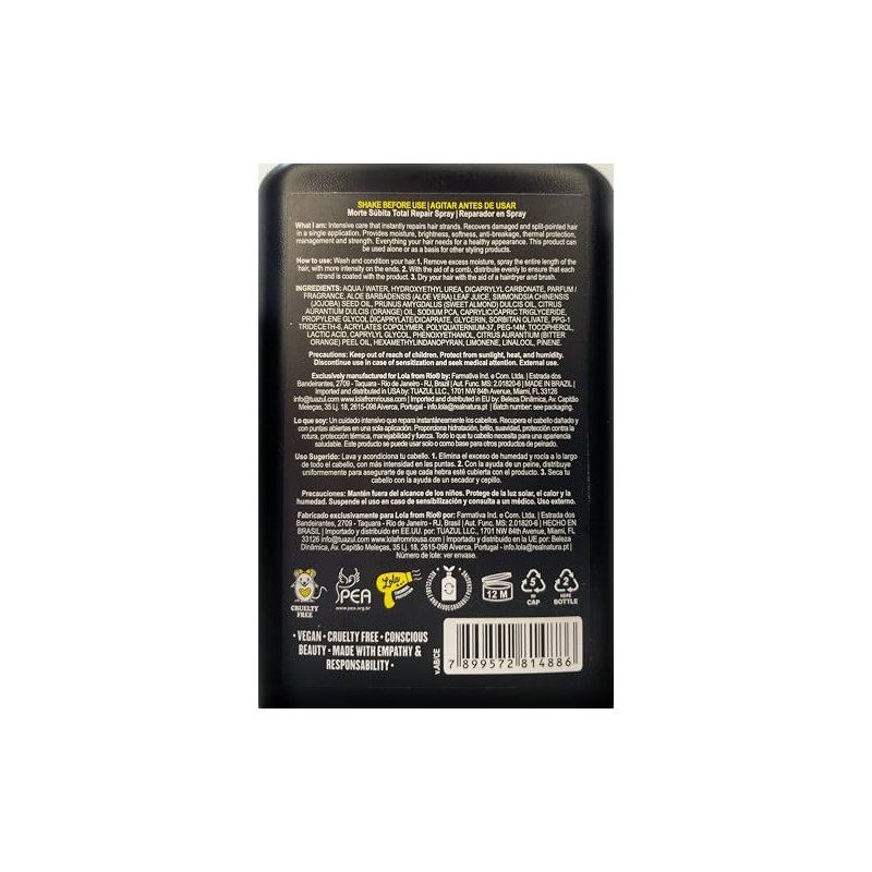 Linha Morte Subita Lola - Reparacao Total 250 Ml -