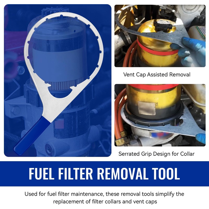 6" & 8" Fuel Filter Collar Vent Cap Wrench Set