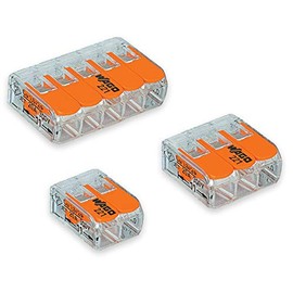 Wago 2, 3, 5 Port Splicing Connectors, Lever-Nut Assortment Pocket Pack for 12-24 AWG Wire