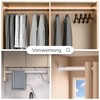 Venwemong Wardrobe Rail,70-90cm Extendable Clothes Hanging Pole, Stainless Steel with