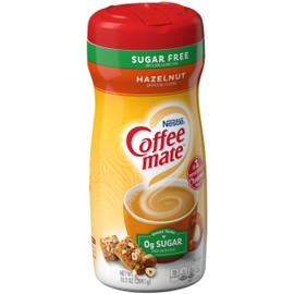COFFEE MATE Sugar Free Hazelnut Powder Coffee Creamer 10.2 oz. Canister (Pack of 6)