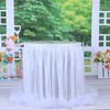 aromm Tulle Table Skirt Cover for Baby Shower Wedding Parties
