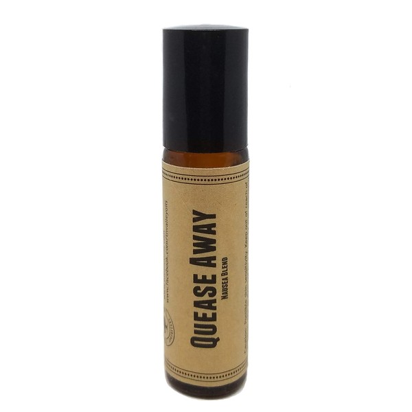 Quease Away Pre-Diluted Essential Oil Roll-On Blend 10ml (1/3oz) | Nausea, Motion and Morning Sickness, Hangover, Vomiting