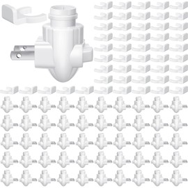 Tuanse 50 Sets Plug in Night Light Module White Night Light Base with Shade Mounting Clip Plastic Lights Rotating Night Light Base for Making Your Own Decorative Night Lights