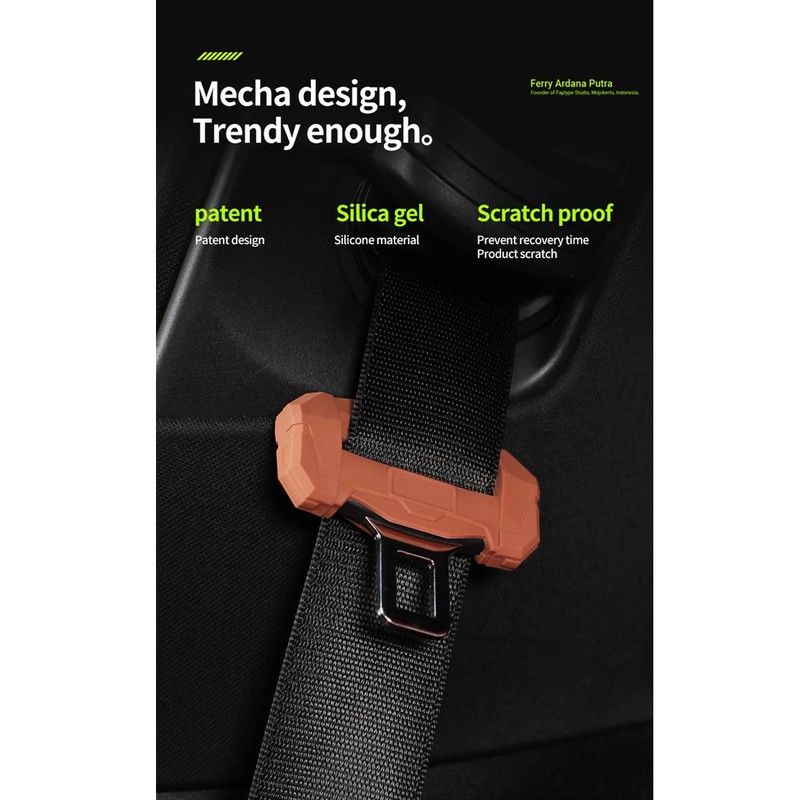 WENDISH Car Universal Seat Belt Clips Cover,Seat Belt Buckle Protector