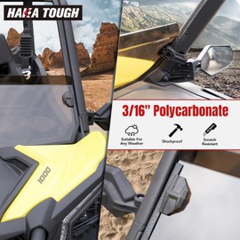 HAKA TOUGH Utv Front Half Windshield for Can Am Maverick Sport 1000/1000R/MAX/Trail 800 2019-2023, Hard Polycarbonate Front Half Windshield Tinted for Can-Am Maverick Trail 1000 Accessories