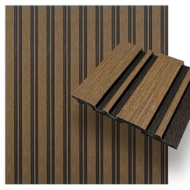 Concord 3D Wall Panels | Sample - Walnut | 4” x 4” | Waterproof Paneling | CO810-11
