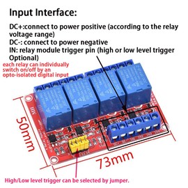 ANMBEST 2PCS 4 Channel 24V Relay Module with Optocoupler High or Low Level Trigger Expansion Board for Raspberry Pi Arduino