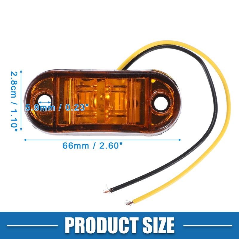 A ABSOPRO Front Rear Side Marker Light 2 LED for