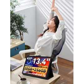 for BNCF Bpad 13 13.4 Inch Android Tablet Case,BOVUGAC Folding Stand Protective Cover for BNCF Bpad 13 with Pencil Holder and Wrist Strap,Full Protection, Premium PU,Scratch Resistant(Black)