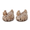 Chicky Brown Stoneware Salt and Pepper Set
