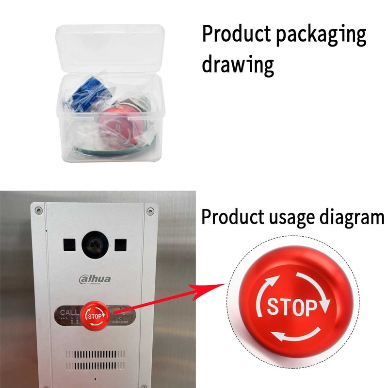 16mm /0.63" Latching Emergency Stop Push Button Switch SPDT Mushroom