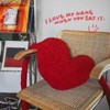 Red Heart Pillow Cartoon Plush Soft Comfortable Heart Shaped Pillow
