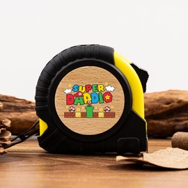 Father's Day Gifts for Dad - 16FT Retractable Tape Measure with Compact Design & Pocket Clip, Lightweight Durable Measuring Tool for DIY, Home Repairs, Workshop - Super Daddio Edition