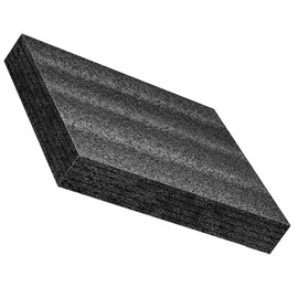 FuoooooGui Packing Foam Sheet Black PU Foam Sheet Cutable Foam Pad for Packing Crafts, Toolbox Storage (12x26x2.5cm)