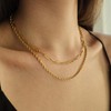 JECOMY Dainty Gold Layered Necklaces for Women 18K Gold Plated