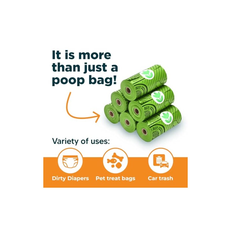 The Poopbags Bolsas biodegradables con esencia de naranja para desechos