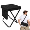 Upgrade Load-bear 267lb Foldable Backpack Stool with Pocket Portable Chair