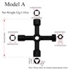 4-Way Multi-Functional Utilities Key, 2 Pcs Zinc Alloy Meter Box
