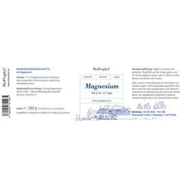 BioProphyl® Magnesium Pulver - 250 mg - hochdosiert - vegan