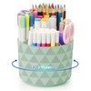360-Degree Rotating Desk Organizer with Diamond Pattern