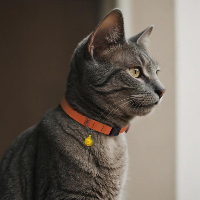 Breakaway Cat Collar Leather with Removable Bell - 13 Colors