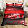 Homemissing Red Racing Car Duvet Cover Set Boys Girls Speed