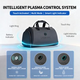 STOROVIC Tech-Driven Deodorizing Gym Bag for Men & Women, 32L Large Capacity Sports Duffel with Cold Plasma Odor Eliminator, Shoe Compartment, and Wet Pocket - Waterproof Travel Overnight Bag