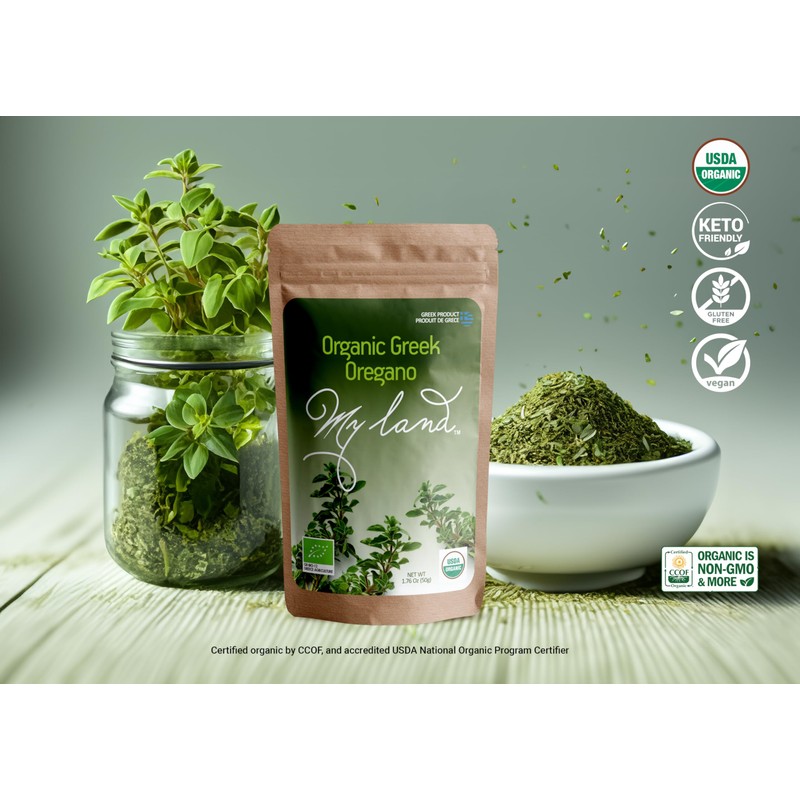 My Land Organic Greek Oregano – Dried & Finely Cut