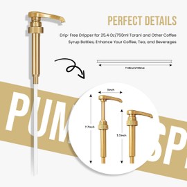 French Vanilla Syrup for Coffee 25.4 Ounces Coffee Syrups and Flavors with Jimoco Pump Syrup Dispenser