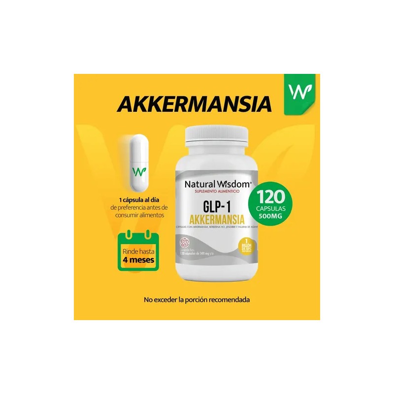 Akkermansia 120 Caps Jengibre Berberina Mejora Digestión y Metabolismo Fortalece