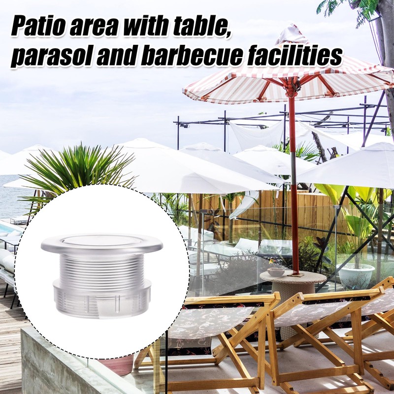 PEUTIER Parasol Hole Ring Plug and Cap Set, ABS Plastic