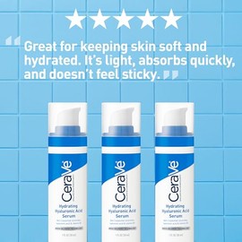 CeraVe Hyaluronic Acid Face Serum | 1 oz | Hydrating Serum for Face with Vitamin B5 | For Normal to Dry Skin | Paraben & Fragrance Free