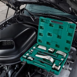 QUSKLISU Car Repair Tool, 9PCS Hand Car Auto Body Work Hammer Fender Tool Set Professional Car Repair Tools Kit for The Home, Office, Car