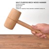 Wooden Mallet, Comfortable Shape Solid Beech Wood Round Head Hand