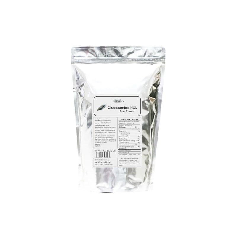 Glucosamine HCL Powder Bulk Pure (1000 g (2.2 Lb))