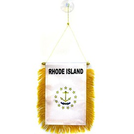 AZ Flag Rhode Island 15 x 10 cm – State Rhode Island Mini Flag 10 x 15 cm – Car Pennant Special Car