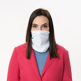 Lipodo Freedom Basic Multifunctional Scarf for Women/Men/Children, One Size (approx. 53-59 cm), Microfibre Tube Scarf, Breathable and Moisture-Wicking Bandana, Summer/Winter, One Size, White