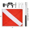 MOPHOEXII Dive Flag with Adjustable Stability Flag Pole,Diver Down Flag