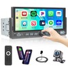 Hikity 17,5 cm Estéreo de coche inalámbrico CarPlay y Android