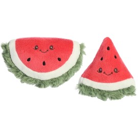Ebba™ Adorable Precious Produce™ Watermelon Rattle & Crinkle Set Baby Stuffed Animal - Bright & Colorful Design - Interactive Fun - Red 4 Inches