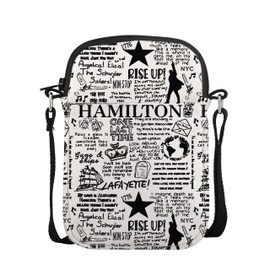 POFULL Hamilton Musical Crossbody Bag Musical Merchandise Broadway Fan Gift (Hami-lton Crossbody Bag)