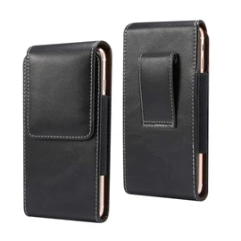 DFV mobile - Vertical Leather Case with Belt Loop für Lava Blaze Duo (2024) - Black