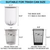 2 Gallon Small Plastic Trash Bags, 7.5 Liters Clear Wastebasket