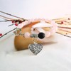 Rose Quartz Essential Oil Diffuser Bracelet with Heart Charm
